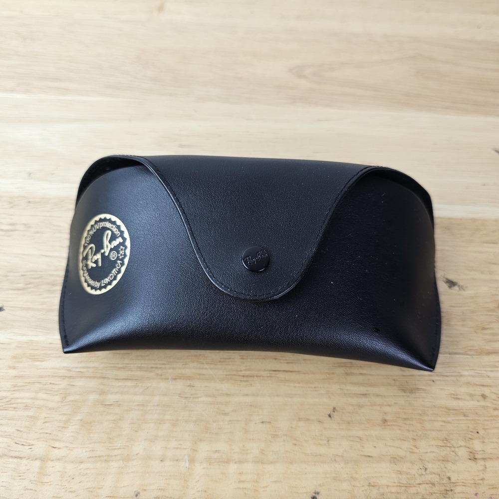 Ray-Ban Sunglasses Case Only Black Snap Closure Travel Glasses Holder